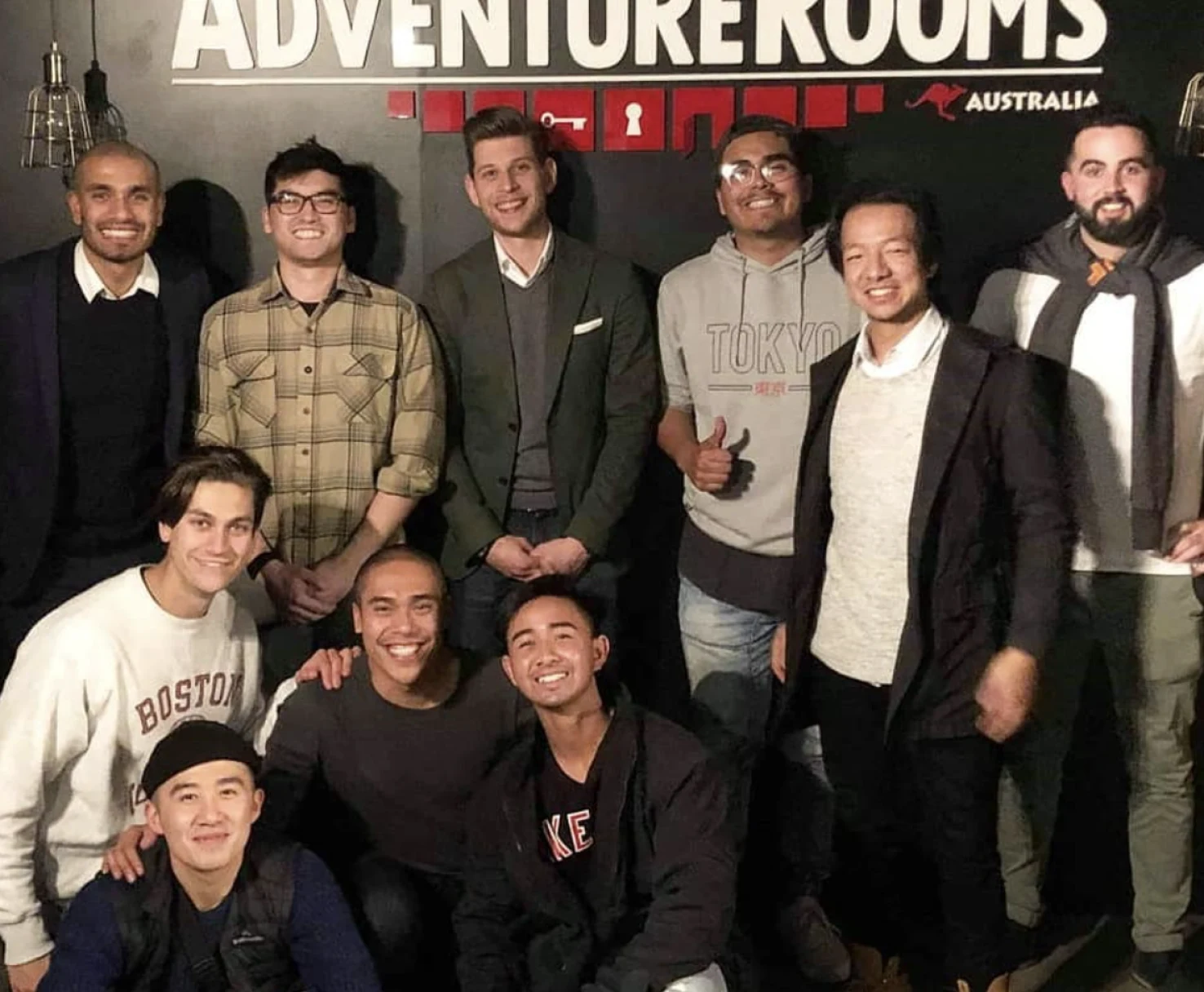 The Affinesse crew together at a night out